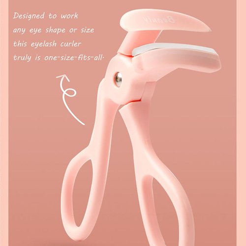 Hfpengzan Pink Eyelash Curler with 2 Silicone Refill Pads, Lash Curler for Perfect Lashes, Eyelash Curler for Women and Girls