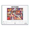 Galison Best in Show – Michael Driver 1000 Piece Puzzle Featuring A Witty Shelfie of Felines and Canines Sharing Trophies and Books