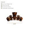 TELETIES - Medium Hair Clip - Strong Grip, Bendable Teeth, Comfortable Curved Design - Ideal for Medium-Thick Hair - For All Hair Textures - Tortoise