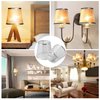 YISUN Set of 6 Crystal Chandelier Mini Lamp Shade 5.5-inch, Bell, Clip On Lamp Shade, Champagne Organza (Silver)