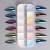 2 Box 24 Grid Chrome Nail Powder Aurora Nail Powder Holographic Mirror Effect Rainbow Nail Glitter Chrome Powder Colourful Nail Glitter for Nail Art Manicure Decoration Home DIY Salon…