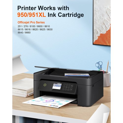 E-Z ink Pro Compatible Ink Cartridges Replacement for HP 950 951 Ink Cartridges Combo Pack 950XL 951XL 950 XL 951 XL to use with OfficeJet Pro 8600 8610 8620 8625 8100 276dw 251dw (1B1C1M1Y, 4 Pack)