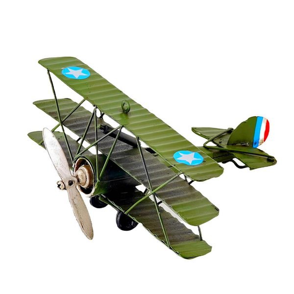 PARSAHO Triplane Bomber Iron Model US Fighter Plane Decor Aces of Aircraft World War I Aviation Military Fan Boyfriend Man Heroes Pendable Crafts Bookshelf TV Cabinet Office Desk Side Table Ornament
