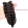 BOBIYA Wide Braided Headband with Teeth Braid Headbands With Teeth for Women Braided Hair Headbands with Tooth (Dark Chocolate)