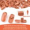 MEKK 200PCS Replacement Refill Nail Tips False Nail Tips for Nail Training Hand False Nail Tips for Practice Hand Refill Nail Tips for Nail Training Hand DIY Nails(Brown)
