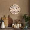 Rustic Wooden Wall Clock Lake is Happy Place Easy to Read Easy to Use Wood Clock Funny Wall Wooden Clock Retro Wall Decorations Decoration for Dining Room Study Living Room Lake House Decor