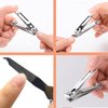 firiKer Nail Clipper Set, Sharpest Fingernail & Toenail &Slanted Edge Nail Cutting Clippers, Quality Stainless Steel Portable Nail Cutter Set with Nail File,Personal Pedicure Kit for Women Man