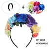 1.2 Inch Satin Headbands, Ladies and Girls Antiskid Hard Hair Bands, DIY Hair Headbands, 6 Pcs Black.