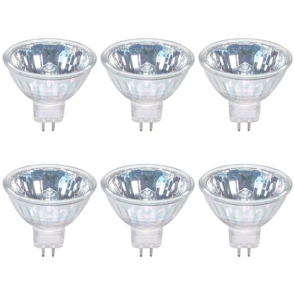 GMY MR16 Halogen Bulb 35W, Dimmable 12V MR16 GU5.3 Spotlight, 4000Hrs Long Lifetime, 2800K, Warm White, 36° Beam Angle Bi-Pin Base, 6Pack