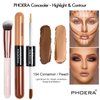 PHOERA Foundation Makeup Set,Matte Lipstick Set, PHOERA Primer, PHOERA Powder, PHOERA Highlighter and Contour, PHOERA Concealer, Foundation Brush Makeup Powder Brush Concealers Brush, Makeup Sponge