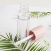 COSIDEA 20pcs Round 4ml 0.13oz Pink Empty lip gloss tubes with wand Lipgloss tube containers for lip oil packing