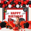 Wonmelody Construction Truck Birthday Party Decorations Semi Truck Happy Birthday for Boy and Girl Truck Balloons Garland Truck Theme Birthday Party Supplies 1st, 2nd, 3rd