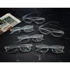 LUR READING GLASSES 6 Pack Spring Hinge Comfort Plastic Readers (Clear)