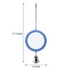 2PCS Bird Mirror with Bell Parrot Hanging Interactive Playing Toy for Cockatiel Parakeets Canaries Budgie Cage Accessories (Blue)