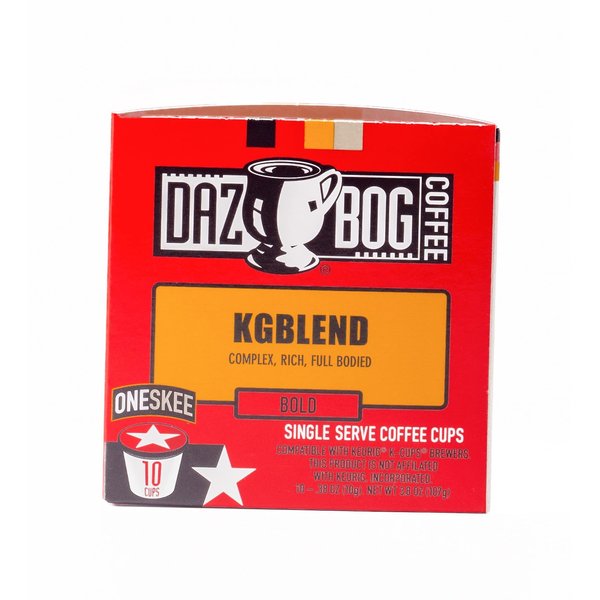 Dazbog Coffee | KG Blend | KCup Pods | Coffee Capsules | 10 Count | Intense Dark Roasted Flavor | Full-Bodied, Smoky, Pungent Blend | Intense & Lively | Heavenly Rich | Pods for Coffee Maker