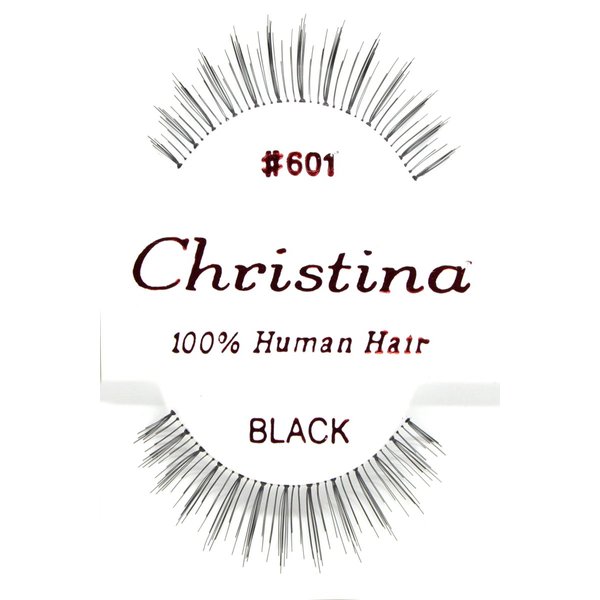 12 Packs #601 Christina 100% Human Hair Fake Eyelashes