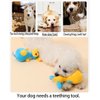 EFYUE Squeaky Dog Toys Chew Toy Design Unique Long Ears Dog Toys Safe and Bite Resistant Stuffed Animals Cute Toys for All Dogs (Yellow)