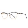 OLIEYE Cat Eye Reading Glasses For Women Retro Design Reader Computer Glasses with Spring Hinges (Gold&Black, 250)