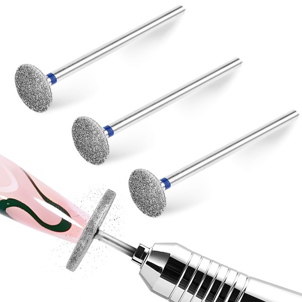 Jeffdad 3 Pcs Disc Nail Bits for Nail Drill, Electric Foot File Drill Bits, Pedicure Drill for Feet Foot Callus Remover Tool(103 Number)