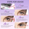 Lash Extension Kit, PITHER DIY Eyelash Extension Kit at Home with Lash Bond and Sealant Lash Tweezers for Self Use (0.07mm 10-16mm Volume Lash Clusters 40D+50D 280pcs)