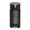Xikar High Performance HP4 Diamond Quad Flame Cigar Lighter, in Attractive Gift Box, in-line Fuel Adjustment Wheel, Oversized Double EZ-View Fuel Windows, Matte Black