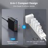 185W USB C Wall Charger, 6 Port Fast Charger Station PD GaN Charging Block Charger for iPhone 15/14/13/Compatible with MacBook Pro/Air iPad Pro,Laptop