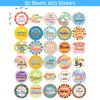 600PCS Growth Mindset Stickers Positive Sayings Inspiring Encouraging Affirmation Sticker Sheets for Planner
