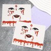Vampire Face Jewels Stickers Halloween Vampire Costume Cosplay Face Decoration Vampire Accessories Vampire Scary Blood Face Stickers Halloween Costumes for Adult Kids-2Packs