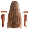 Wooden Wide Tooth Comb for Women Men Kids, Anti-static Detangling Hair Comb for Curly Fine Straight Wet Dry Hair, Natural Sandalwood Styling Comb
