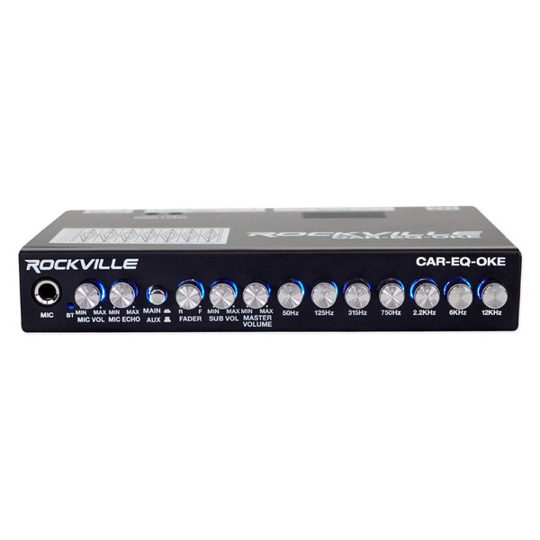 Rockville CAR-EQ-Oke Car Audio 7 Band Equalizer w Bluetooth + Mic Input Karaoke