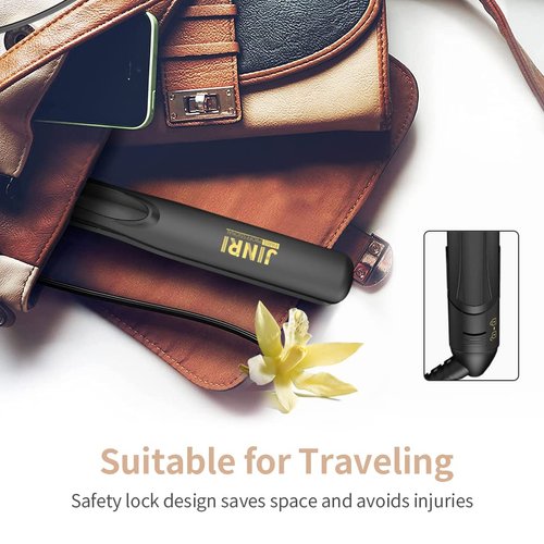 Berta Professional Digital Anti Static Ceramic Hair Straightener Straightening Flat Iron With LED Display Ceramic Tourmaline 1 Inch Plate