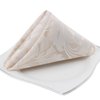 EHouseHome Damask Jacquard Cloth Napkins Waterproof Spillproof Polyester Fabric Napkins Beige, Set of 12, 17 x 17 Inch