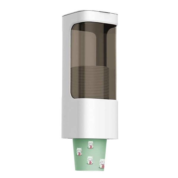 Easy Pick-up White Disposable Cup Holder for Up to 9 Ounce Water Resistant Water Paper Cup Self Adhesive Paper Cups Holder Pull Type Dispenser for Bathroom Kitchen Office