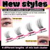 FANXITON Wispy DIY Lash Extension Kit Natural Lash Clusters C Curl Individual Lashes Lash Clusters Kit Cluster Lashes Lash Bond and Seal and Lash Tweezers for Lash Clusters Kit DIY at Home