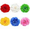 ALIMITOPIA Flower Hair Clip,Fabric Artificial Peony Flower Hairpin Barrette Brooch Headdress Bobby Pins Headwear Hair Accessories for wedding Party supplies(Peony Style,4.3 inches,6pcs)