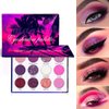 MEICOLY Glitter Eyeshadow Palette,Purple Pink Pressed Shimmer Pigmented Mineral Ultra Makeup Palette Matte Mermaid Shiny Eye Shadow Powder Long Lasting,12 Colors