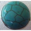 Hair Tie, Genuine Gemstone 20mm Turquoise Magnesite Cabochon Hair Tie with Elastic +Gift Bag