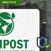 Compost Organic Waste Only With Graphic Sign, 10x7 Inches, 4 Mil Vinyl Decal Stickers Weather Resistant, Made in USA by My Sign Center