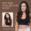 GOO GOO Clip in Hair Extensions Real Human Hair, Remy Human Hair Extensions Clip ins for Women, Natural Human Hair, 18inch 120g 7Pcs, 2 Dark Brown