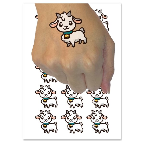 Darling Goat Farm Animal Temporary Tattoo Water Resistant Fake Body Art Set Collection - 15 2" Tattoos (1 Sheet)