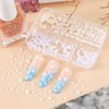 HINZIC 1Box Flatback Pearls Nail Charm 2/3/4mm Half Round Small Nail Beads White for Nail Art for Crafting Wedding Prom Face Makeup Phone Cases DIY Decoration Women Girls Bride