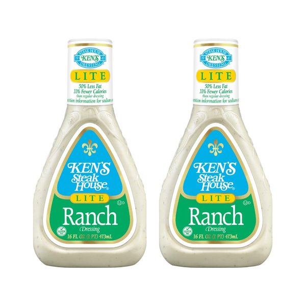 Ken's Steak House Lite Ranch Dressing (16 Fl Oz, Pack of 2)