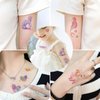 Tuenmofun 14 Sheets Glitter Temporary Tattoos for Kids, Cute Fairy Makeup Waterproof Stickers with 120+Pcs Pattern for Girls Face Decals, Birthday Party Decorations