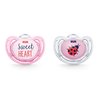 NUK Airflow Orthodontic Pacifier, Girl, 6-18 Months, 2 Count (Pack of 1)