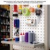 Marketing Holders Pegboard Business Card Holder for 3.5" x 2" Contact Info Cards Clear Acrylic Display Rack Space Saving Organizer