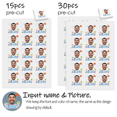 Personalized Tattoos Temporary Pool Party Favors Custom Kids Fake Beach Tattoos Summer Tattoos Adults for Beach Party Pool Party Decorations 15pcs