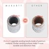 Makartt Sanding Bands for Nail Drill, 100 Pcs Nail File Sanding Bands for Drill Bits #180 Medium Grits for Acrylic Nails Gel Removing and Shaping, Upgrade Thicker Durable Sanding Drill Bit, White
