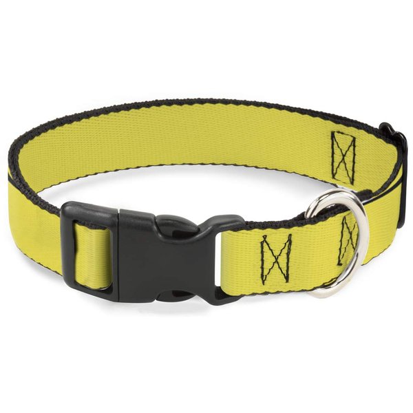 Buckle-Down Plastic Clip Collar - Yellow - 1.5" Wide - Fits 16-23" Neck - Medium