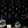 36 Pcs Iridescent White Hanging Swirl Party Decorations, Shinny Rainbow Plastic Party Streamers Ceiling Decorations, Hanging Iridescent Streamers Decorations for Birthday Wedding Baby Shower Christmas