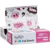 ForPro Professional Collection FUN Cool & Happy Vibes Foil Sheets, Aluminum, Pop-Up Foil Dispenser, Hair Foils for Color Application & Highlighting Services, Food Safe, 5” W x 10.75” L, 100-Count